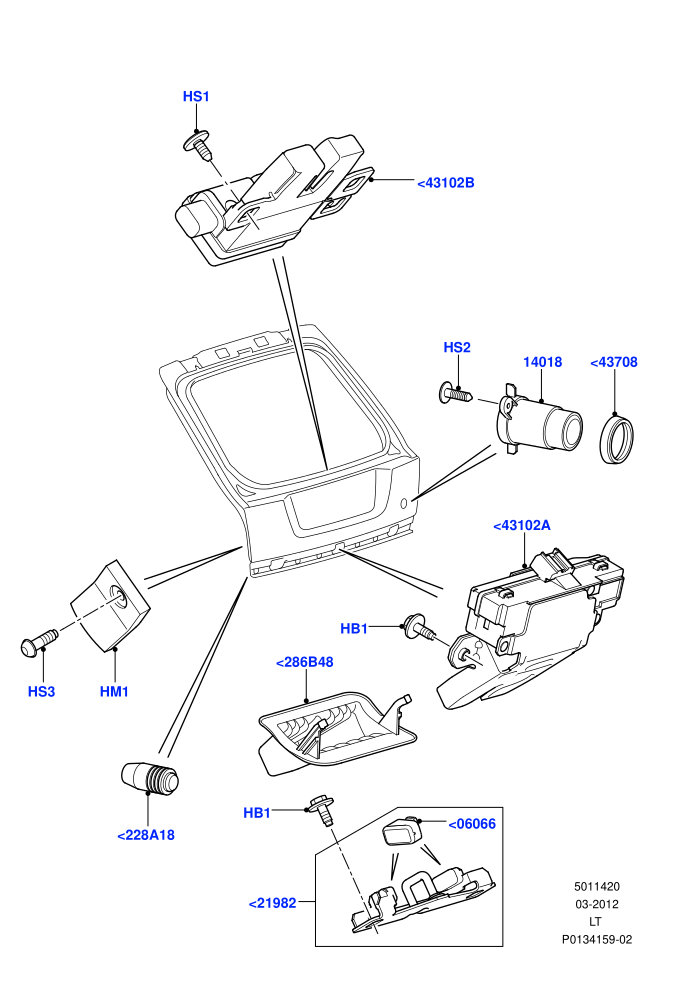 Luggage Compt/Tailgte Lock Controls ((V)TO9A999999)