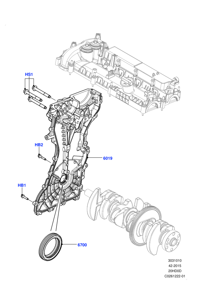 Timing Gear Covers (2.0L 16V TIVCT T/C 240PS Petrol,Changsu (China))((V)FROMEG000001)