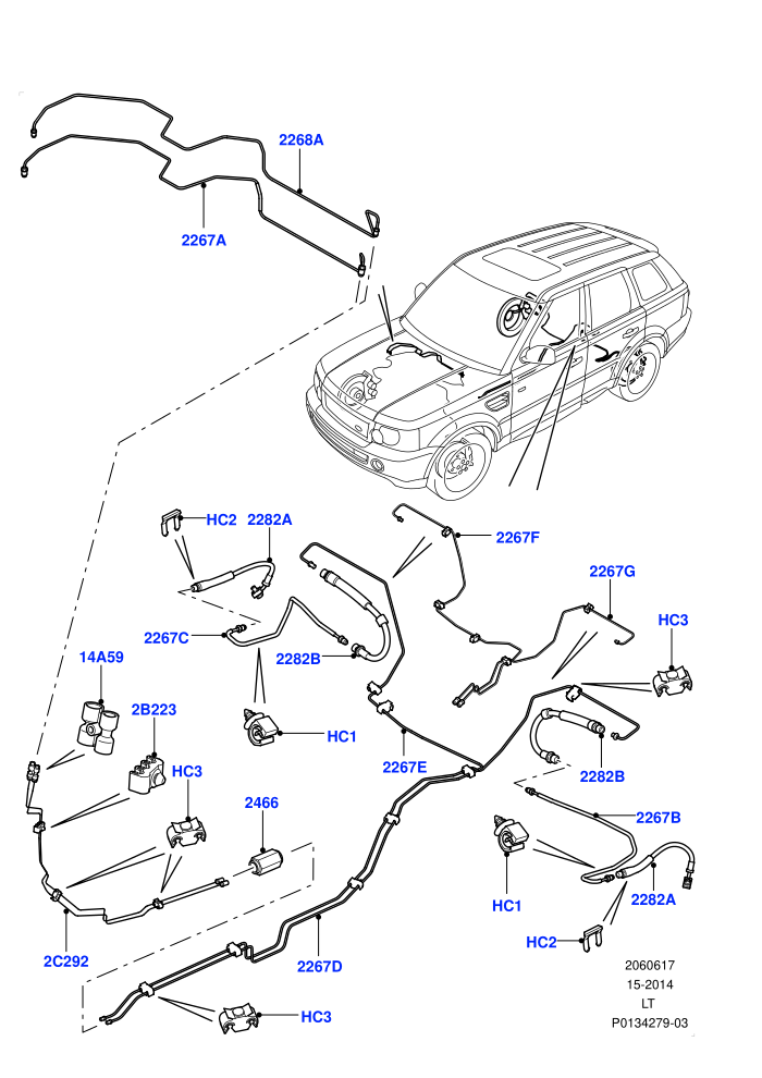 Rear Brake Pipes ((V)TO9A999999)