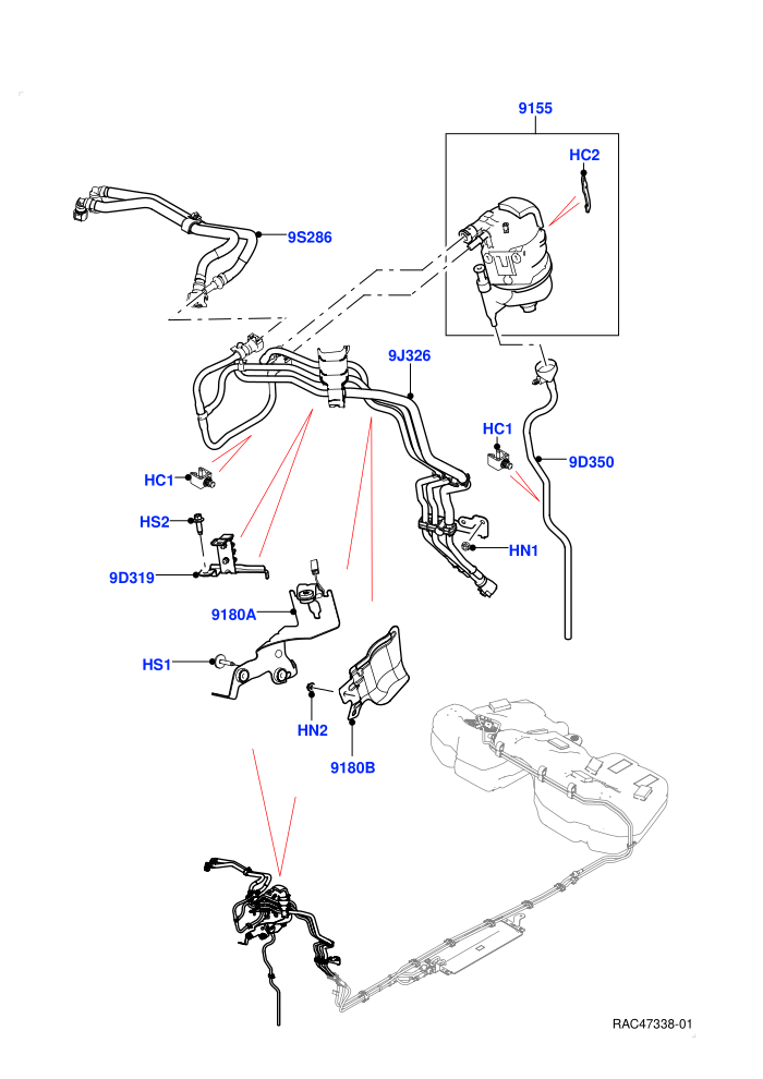Fuel Lines (3.0 V6 D Gen2 Twin Turbo)(Front)