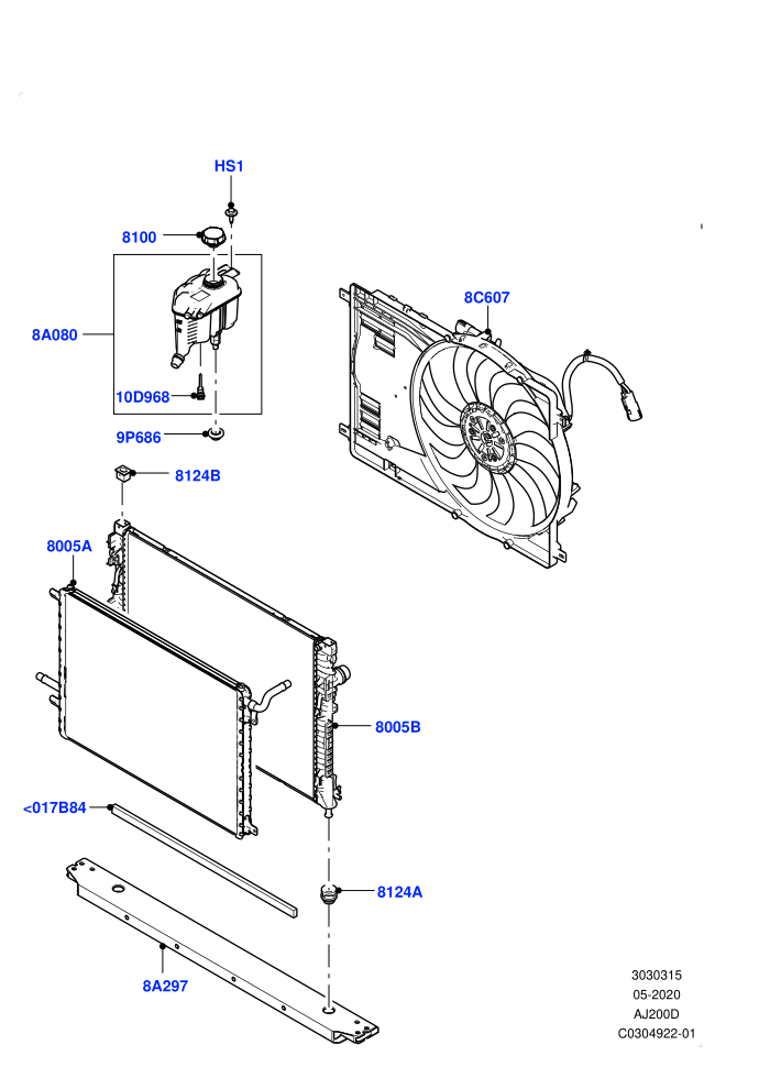 Radiator/Coolant Overflow Container (2.0L AJ20D4 Diesel Mid PTA,Itatiaia (Brazil))((V)FROMLT000001)