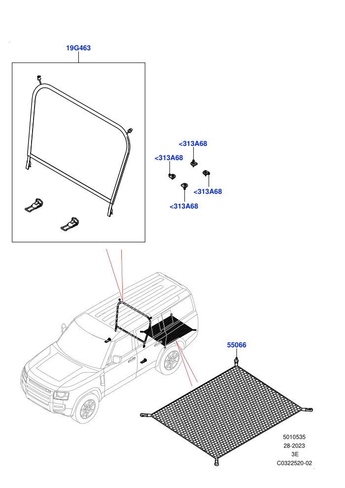 Load Compartment Trim (Long Wheelbase)(Cargo Retention,Floor)