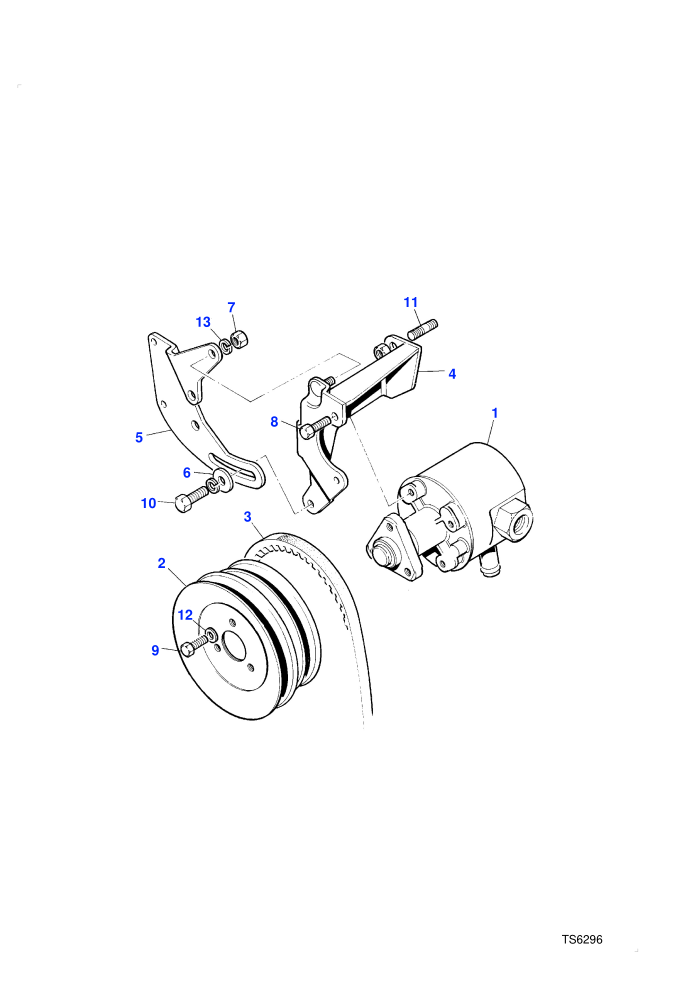 Power Steering Pump & Mountings (Petrol V8 L/R EFI)