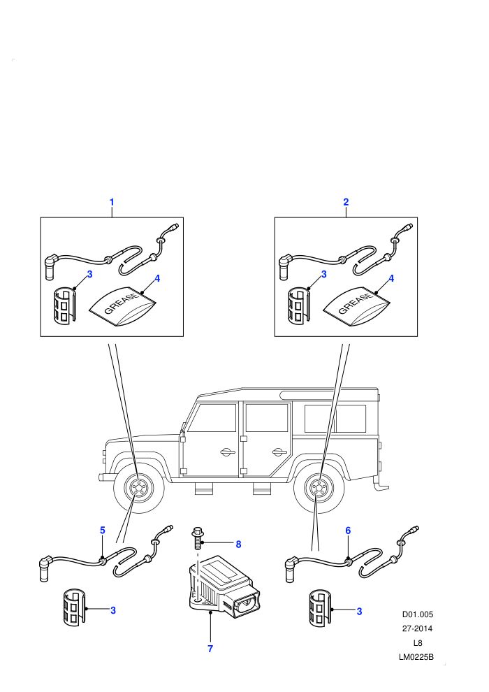ABS Sensors (4 Wheel Anti-Lock Braking System)((V)FROM7A000001)