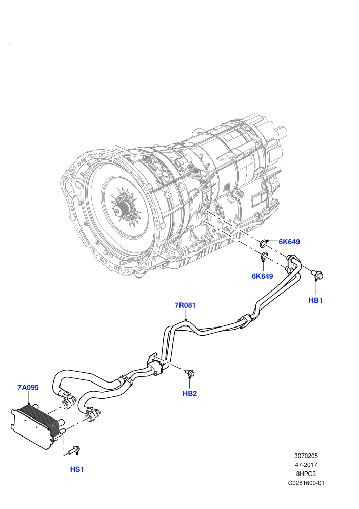 Transmission Cooling Systems (8HP Gen3 Hybrid Trans)((V)FROMJA000001)