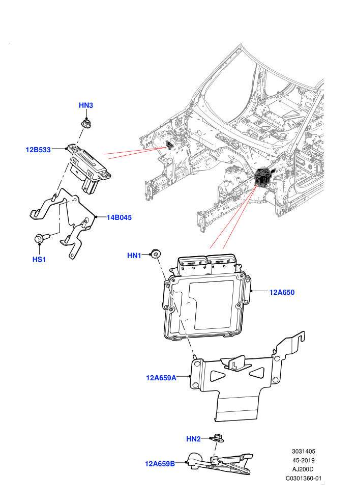 Engine Modules And Sensors (2.0L I4 DSL HIGH DOHC AJ200)(Nitra Plant Build)((V)FROML2000001)