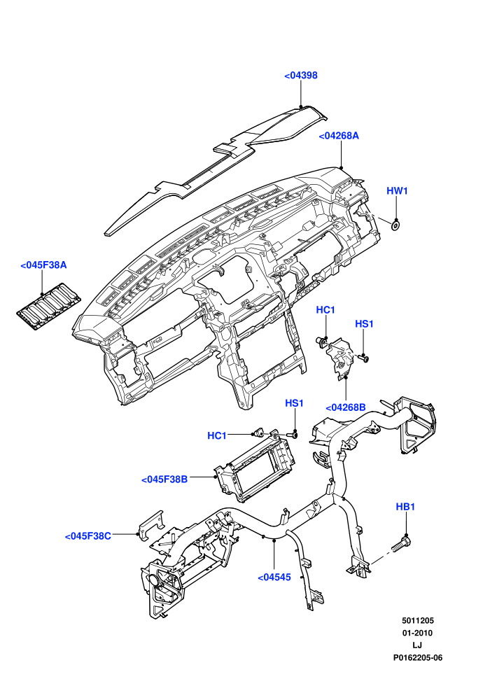 Instrument Panel (Internal Components)((V)TO9A999999 (V)FROM7A000001)