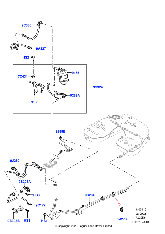 Fuel Lines (3.0L AJ20D6 Diesel High)(Nitra Plant Build)((V)FROMP2141285)