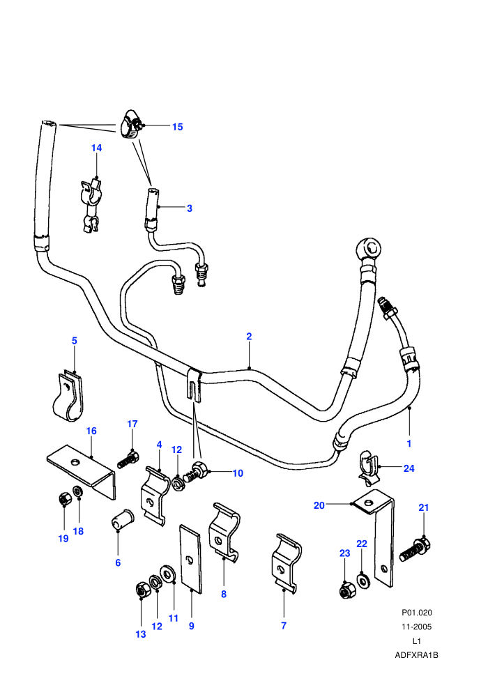 Power Steering Pipes (With Power Steering)((V)TOJA918809)