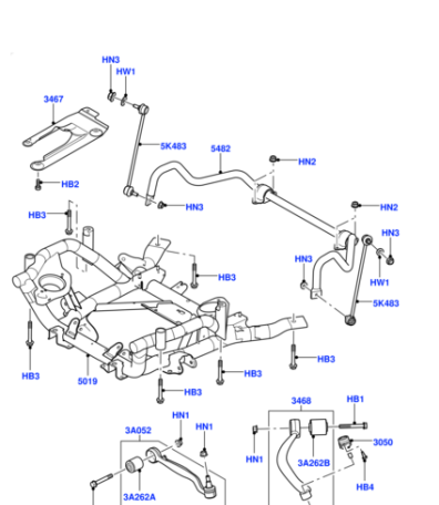 LR030047 LAND ROVER Тяга переднего стабилизатора RRN
