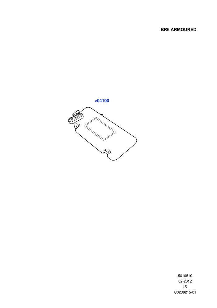 Headlining And Sun Visors (With B6 Level Armouring)((V)FROMAA000001)