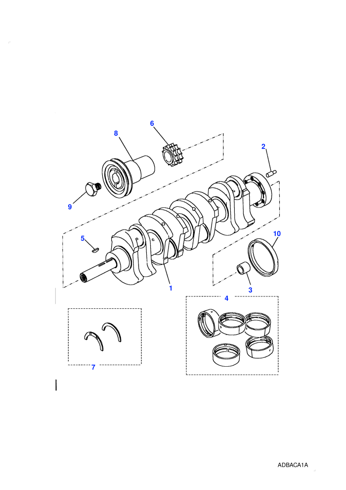Crankshaft & Bearings (2.25L 4 Cyl L/R Petrol)