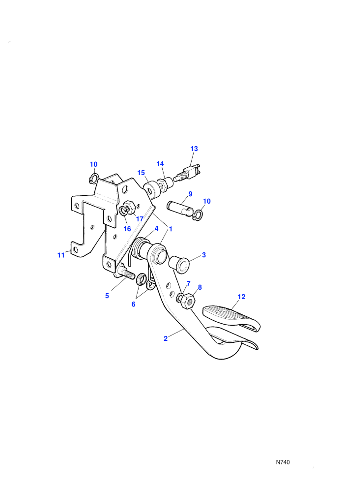 Brake Pedal & Bracket-To (V) DA301157