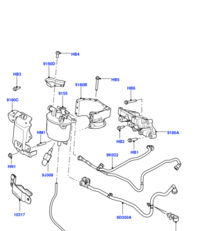 LR001313 COOPERS Фильтр топливный 2,2 TD