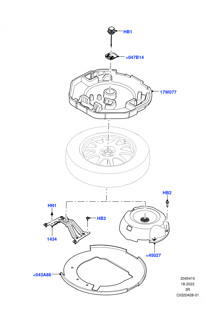 Spare Wheel Carrier (20 Full Size Spare Wheel,21 Full Size Spare Wheel,22 Full Size Spare Wheel,23 Full Size Spare Wheel,Electric Engine Battery-PHEV,With Mini Alloy Spare Wheel)