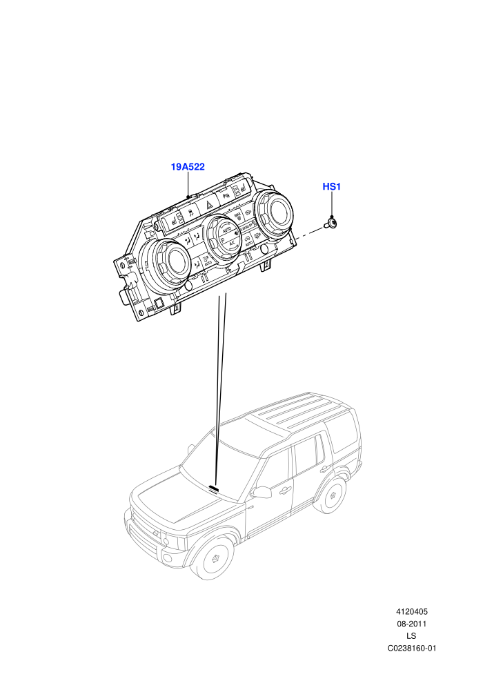 Heater & Air Conditioning Controls (Main Unit)((V)FROMCA000001)