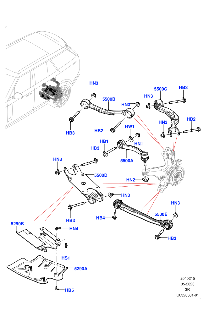 Rear Suspension Arms (SV Model Spec)((V)FROMRA000001)