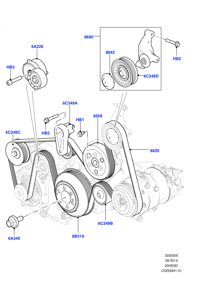 Pulleys And Drive Belts (2.0L 16V TIVCT T/C 240PS Petrol)