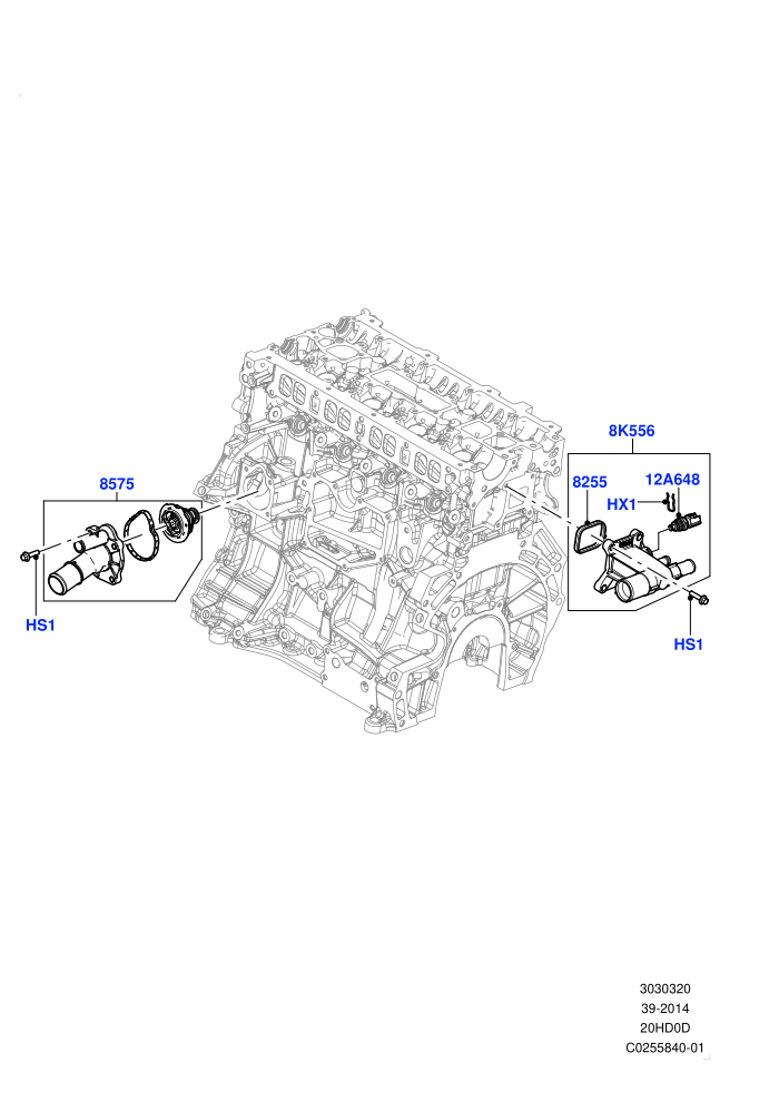 Thermostat/Housing & Related Parts (2.0L 16V TIVCT T/C 240PS Petrol)