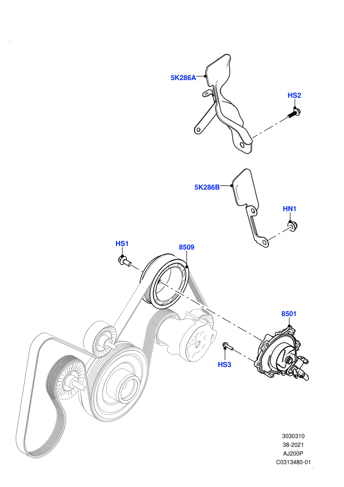 Water Pump (2.0L AJ20P4 Petrol E100 PTA,Itatiaia (Brazil),Less Electric Engine Battery)