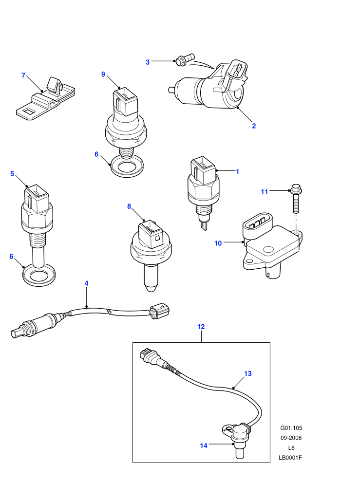 Sensors (1.8L 4 Cyl K Series Petrol)