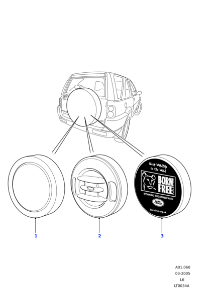 STC50276 LAND ROVER Чехол запаски стальной FR1 R16