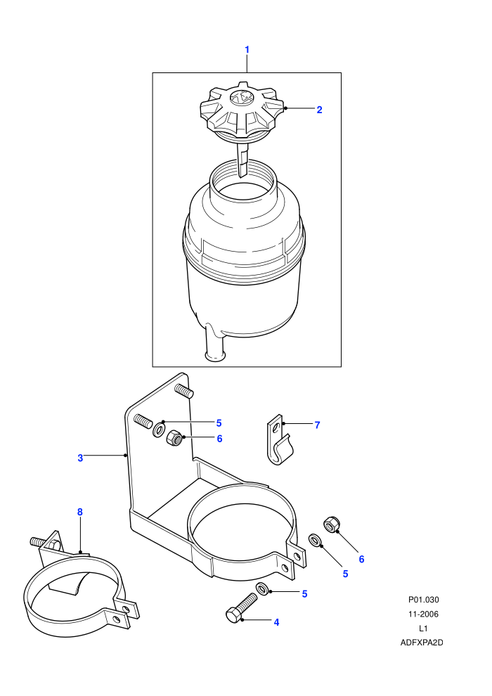Power Steering Reservoir-Plastic (With Power Steering)