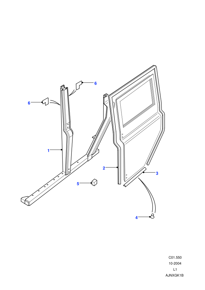 Rear Side Door Frame (110,130 Wheelbase)