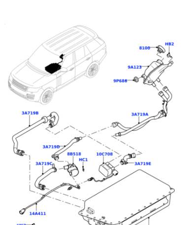 LR000753 LAND ROVER Опора корпуса воздушного фильтра FR2