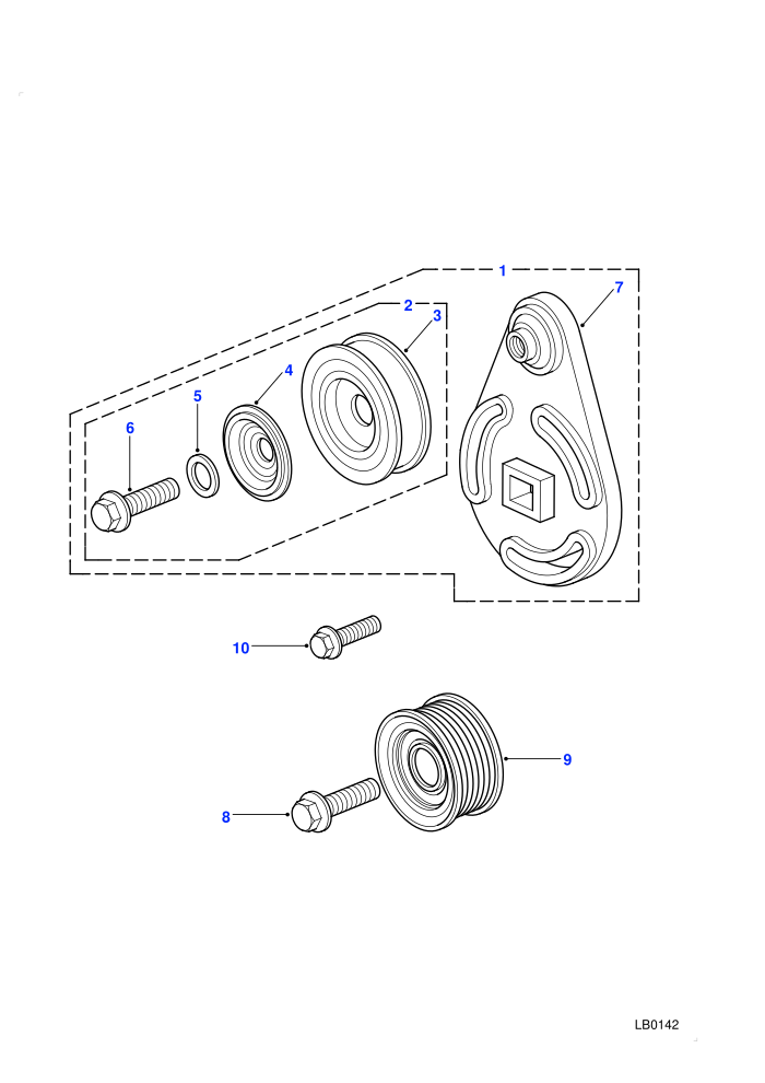 Air Conditioning Idlers (2.5L I4 300 TDi Diesel Turbo LR,With Air Conditioning)