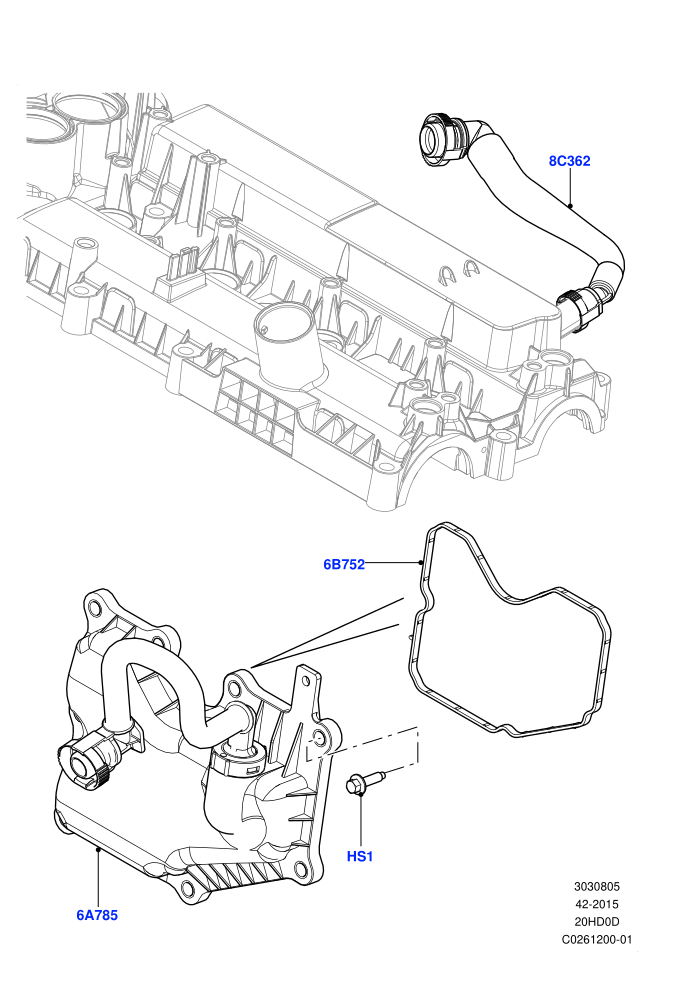 Emission Control - Crankcase (2.0L 16V TIVCT T/C 240PS Petrol,Changsu (China))((V)FROMEG000001)