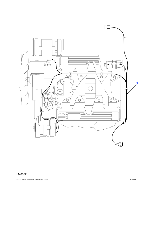 Engine Harness (4.0L V8 L/R EFI Petrol,Automatic Transmission,With Power Steering)