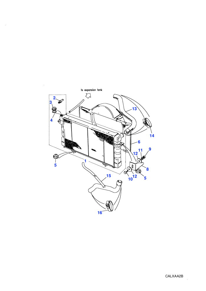 Cooling Unit, Fan Cowl & Hoses (V8 Petrol)((V)FROMMA081992)