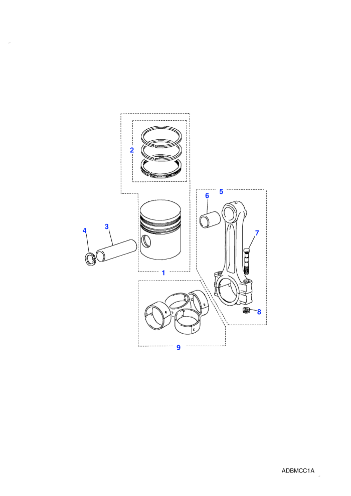 Piston, Connecting Rod & Bearings (2.5L I4 200 TDi L/R,5 Speed Manual Transmission,Less Catalyst)