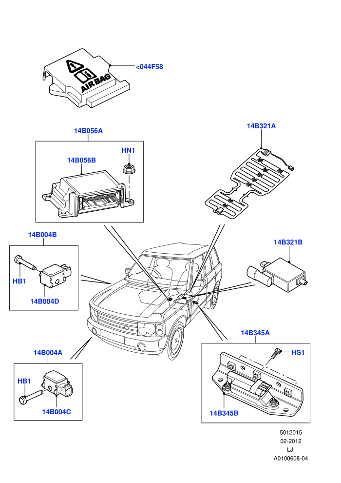 Airbag System (Less Armoured)(Airbag Diagnostic Control Unit And Sensors)((V)TO9A999999)