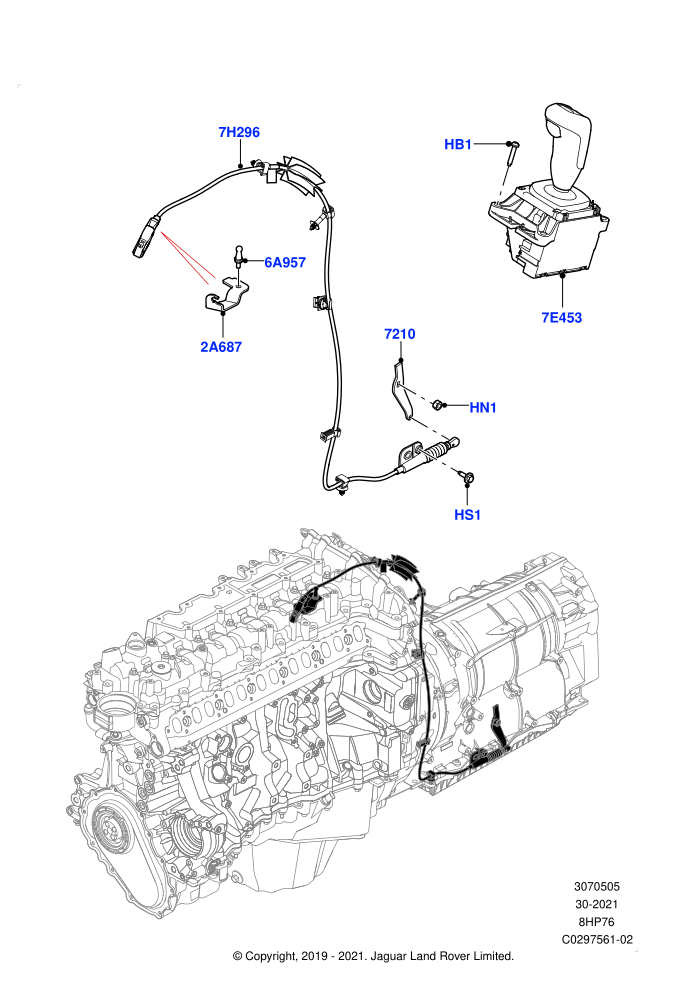 Gear Change-Automatic Transmission (3.0L AJ20D6 Diesel High,8 Speed Auto Trans ZF 8HP76)((V)FROMLA000001)