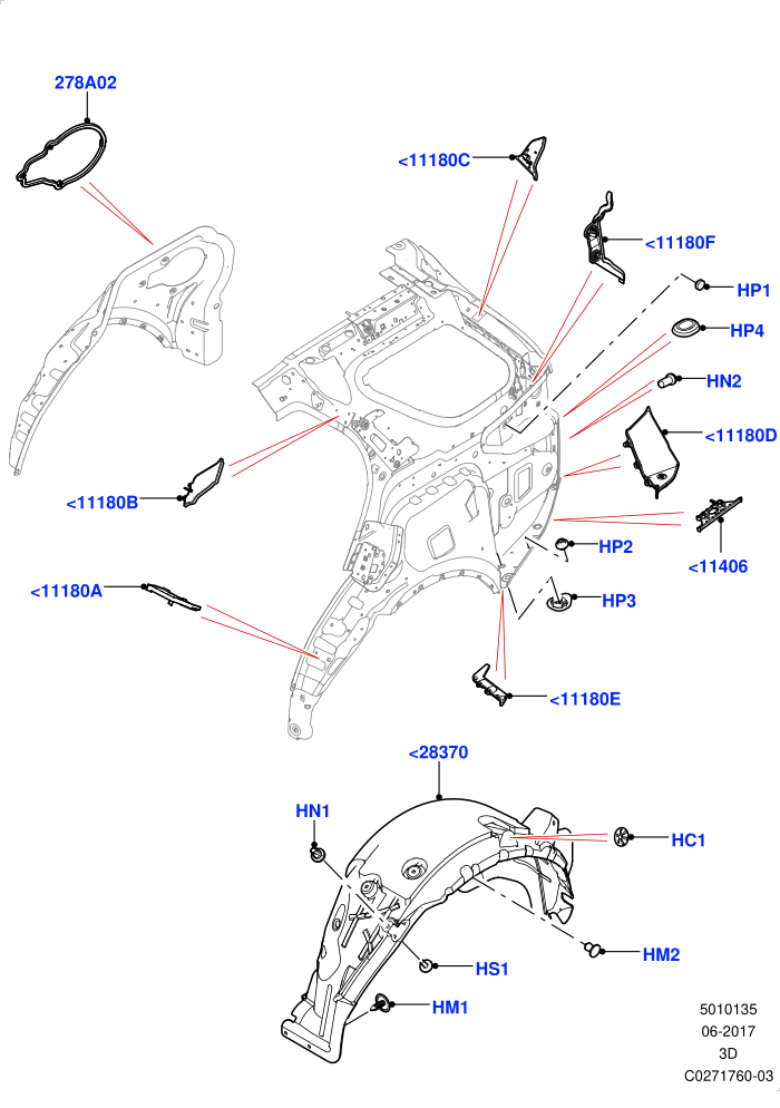 Side Panels - Inner (Solihull Plant Build,Wheelarch)((V)FROMHA000001)