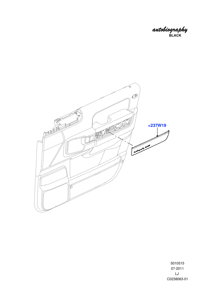 Front Door Trim Installation (Autobiography Black LE)((V)FROMAA313069)