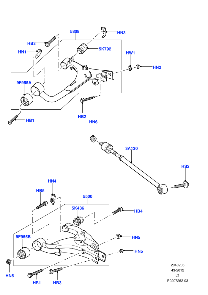Rear Knuckle And Suspension Arms (Rear Lower And Upper Arms)((V)FROMAA000001)