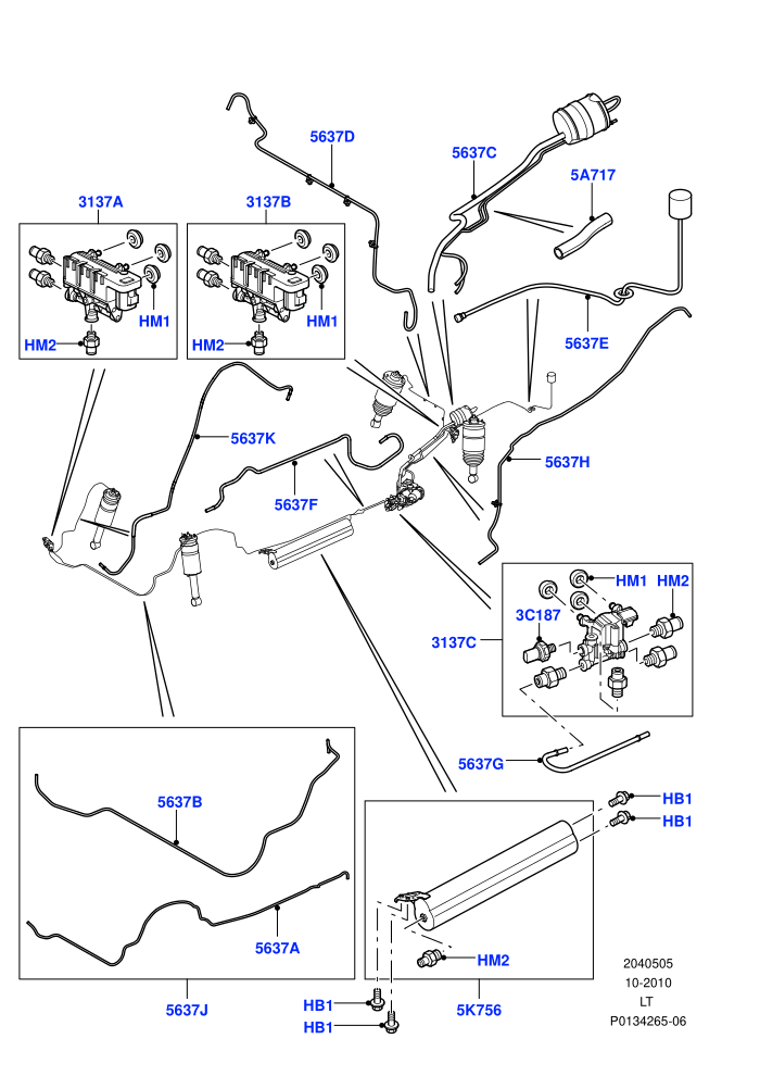 Air Suspension Compressor And Lines (Air Suspension Lines)((V)TO9A999999)
