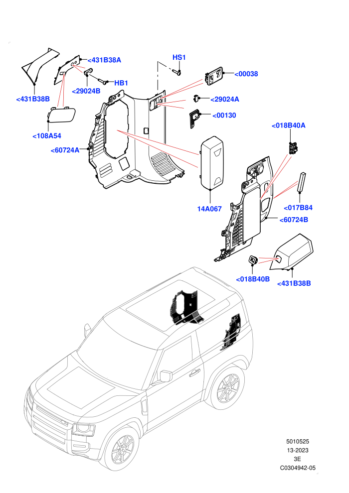 Side Trim (Short Wheelbase)(Luggage Compartment)