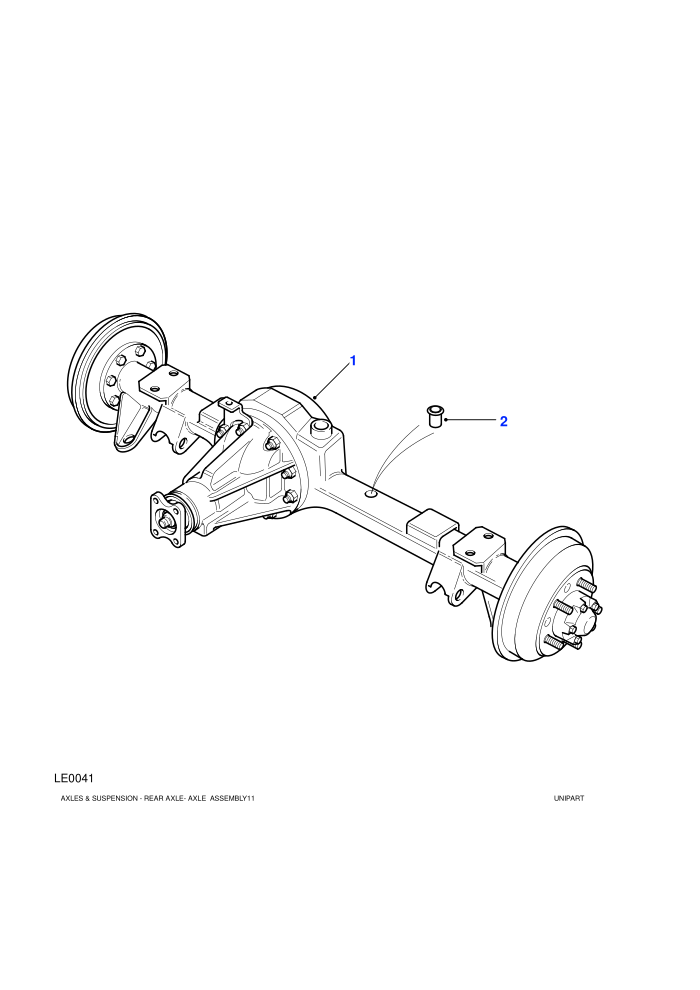 Rear Axle Assembly (90 Wheelbase,With Land Rover Type Axle,With Rear Drum Brakes)