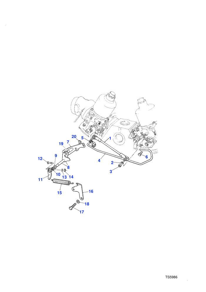 Throttle Linkage-SU (Manual Transmission,V8 Twin Carb L/R Petrol)