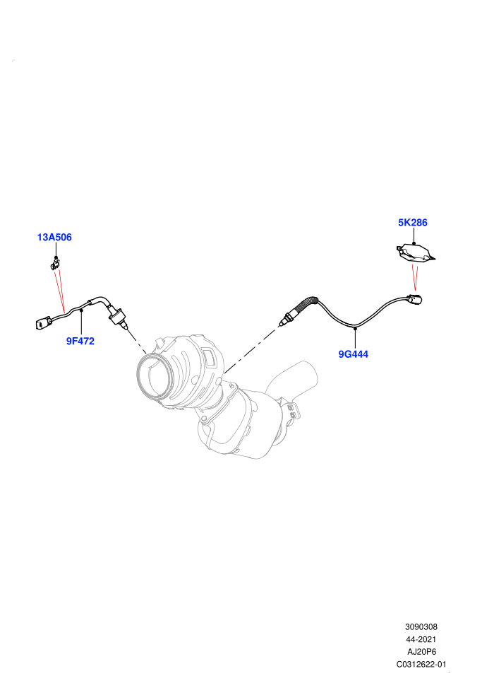 Exhaust Sensors And Modules (3.0L AJ20P6 Petrol High,3.0L AJ20P6 Petrol PHEV,EU2,Stage V European Emissions)