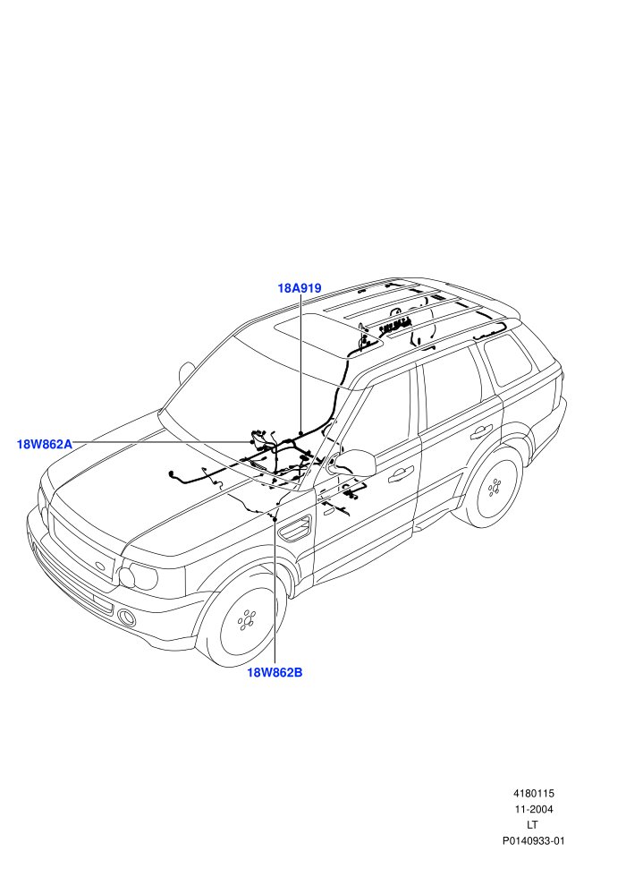 Electrical Wiring - Body And Rear (Audio/Navigation/Entertainment)((V)TO9A999999 (V)FROM9A000001)