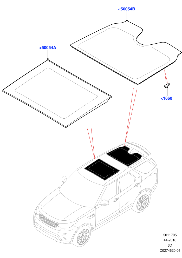 Sliding Roof Panel (Roof Conv-Power Open Front/Rear Pan)(Solihull Plant Build)((V)FROMHA000001)