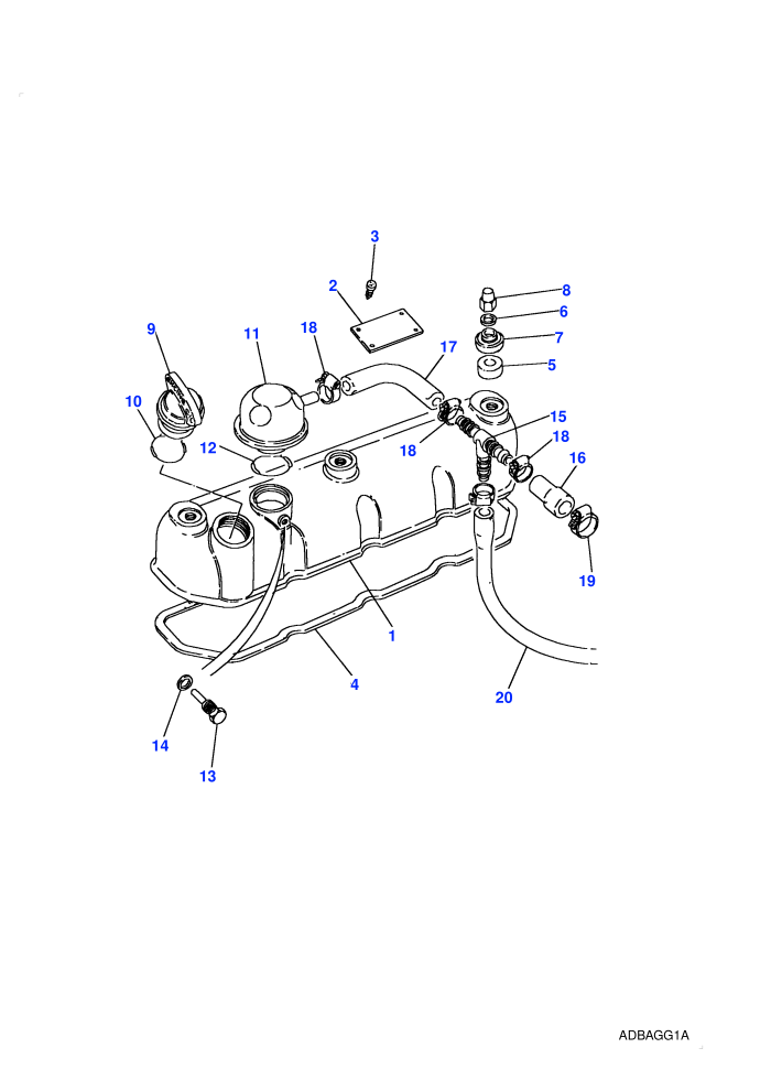 Rocker Cover & Breather (2.25L 4 Cyl L/R Petrol)