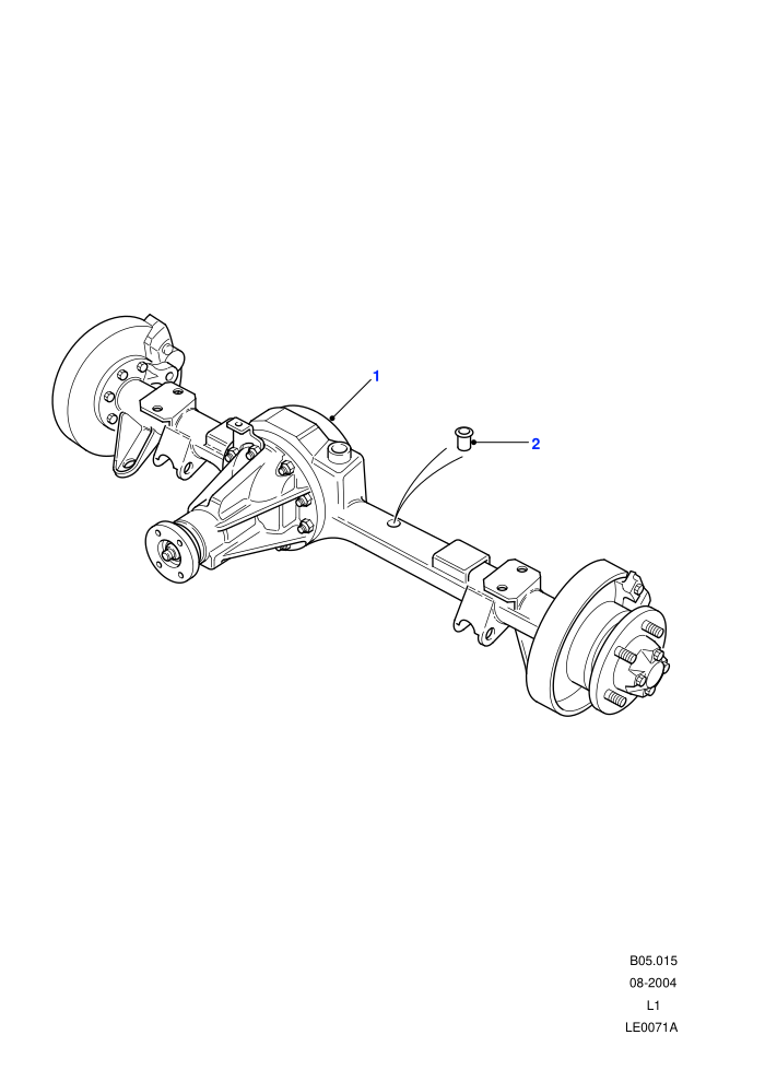 Rear Axle Assembly (110,Disc Brakes Rear,With Land Rover Type Axle)