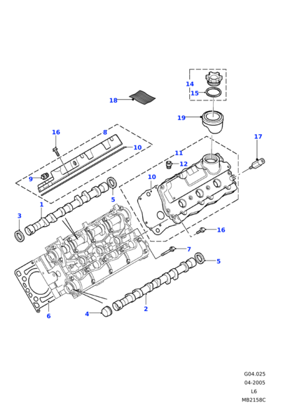 LVB101630L LAND ROVER Прокладка ГБЦ 2,5L KV6-SERIES