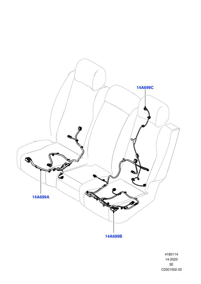 Wiring - Seats (Rear Seats)